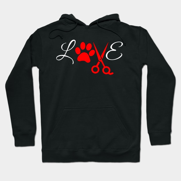 Dog Groomer Grooming Love Hoodie by donttelltheliberals